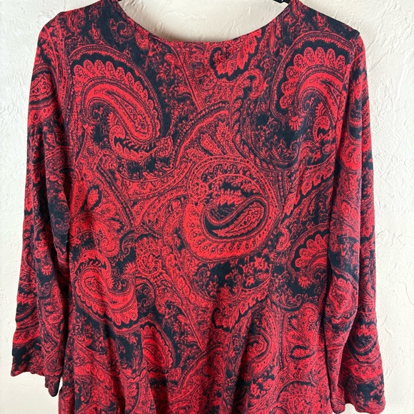 2 Ice Silk Dresses Red Black Handkerchief Bandana Print & Gray Floral 1X Bundle - Picture 7 of 16